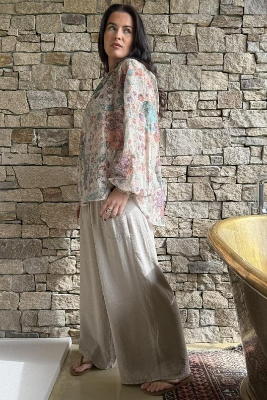 Country Garden Chintz Blouse Blush